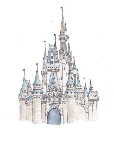 Disney castle drawing, Disney castle, Castle drawing