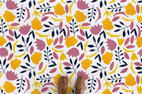 Colourful Floral Flooring | Pattern vinyl flooring, Modern floral ...