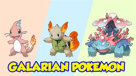 GALARIAN Starters Gen 1 Evolution & Mega | Galar Form Pokemon Fanart ...