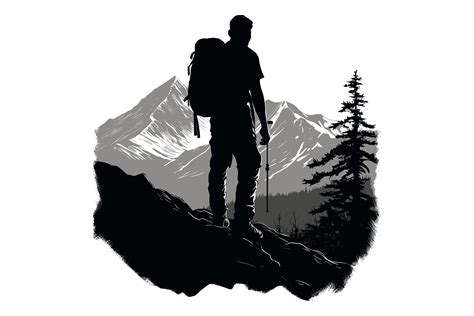 Mountain Hiking Vector Silhouette Graphic by MD ABDUL MOMIN · Creative ...