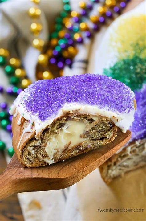 Mardi Gras Cream Cheese King Cake | Swanky Recipes