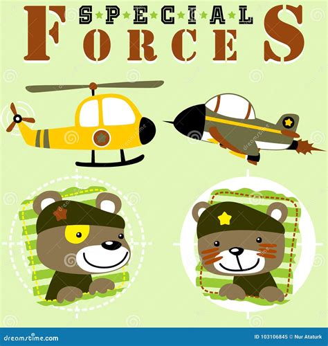 Special Forces Cartoon Vector Stock Vector - Illustration of animal ...