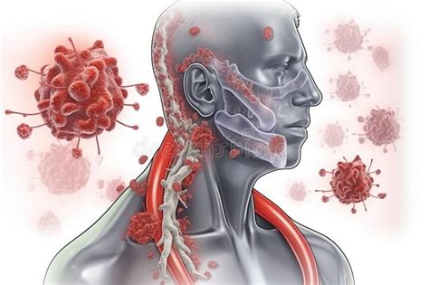 Throat Infected with Mononucleosis Created by Generative AI Stock ...