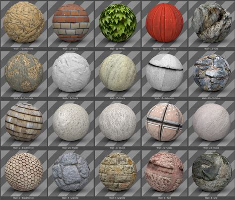 Free Cinema 4D Walls Texture Pack - Free Cinema 4D Textures