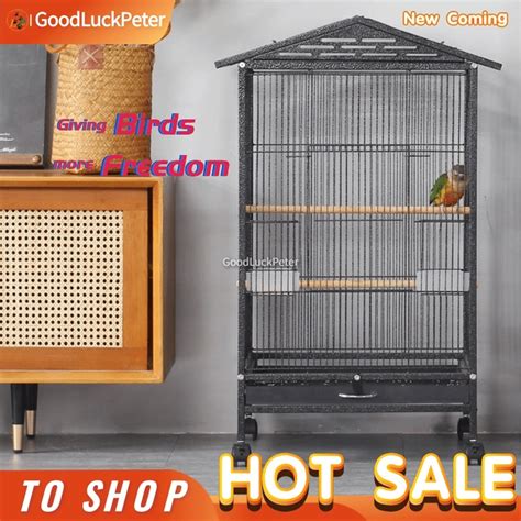 New Large Bird Cage Parrot Cage Kulungan Ng Ibon with tray budgerigar ...