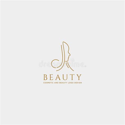 Beauty Cosmetic Line Art Logo Template Illustration Icon Element Stock ...