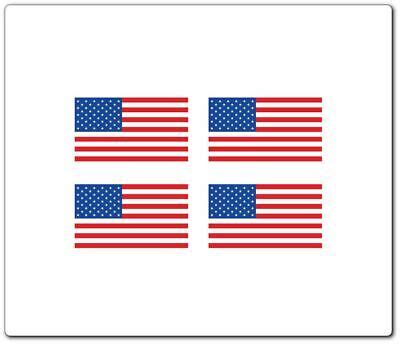 4 AMERICAN FLAG STICKERS (1" X 2") SMALL HOBBY COLOR STICKERS | eBay