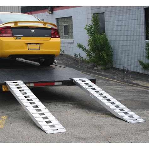 Aluminum Hook End Car Trailer Ramps - 5,000 lb. per axle Capacity ...