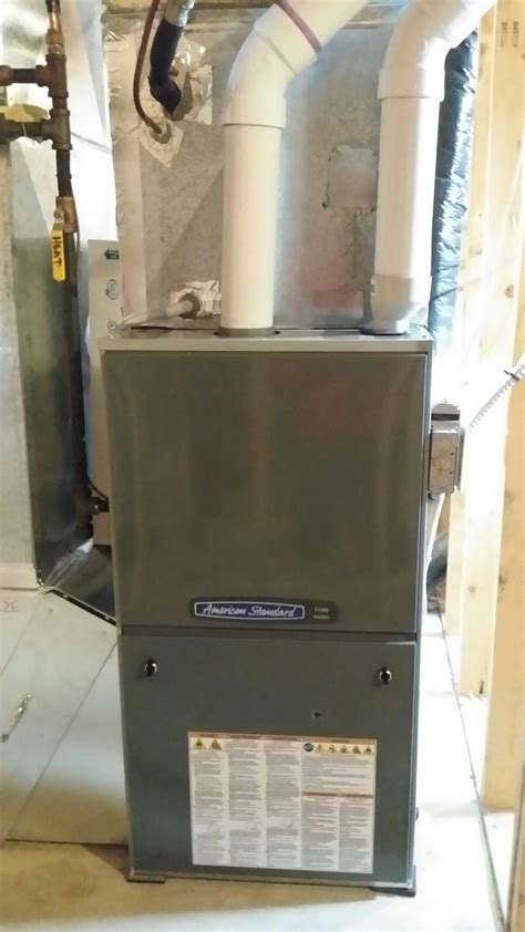 A new American Standard high efficiency furnace installed in Lakeville ...