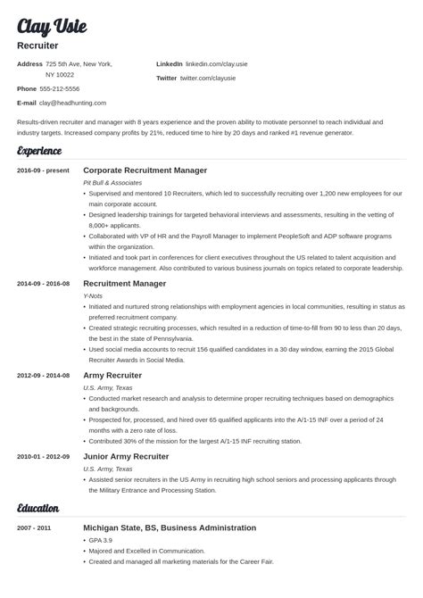 Recruiter Resume Examples for 2025 (+ Guide)