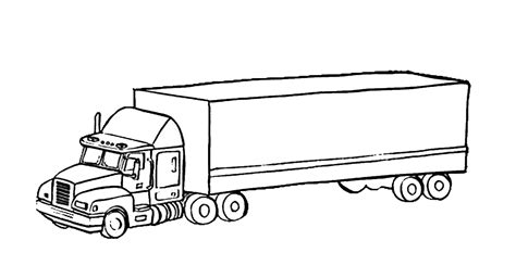 18 wheeler truck coloring pages - Clip Art Library