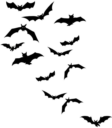 flying bats silhouette - Clip Art Library