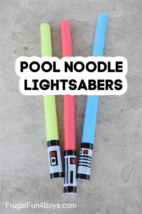 Make a Pool Noodle Lightsaber - Frugal Fun For Boys and Girls