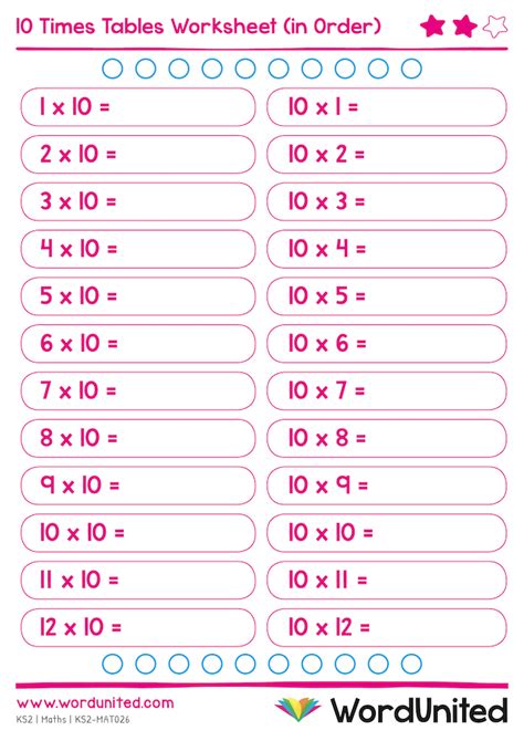 10 Times Table Chart 15 Cute Free Printables SaturdayGift, 45% OFF