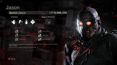 Check Out Stat Screens for Every Playable Jason in "Friday the 13th ...