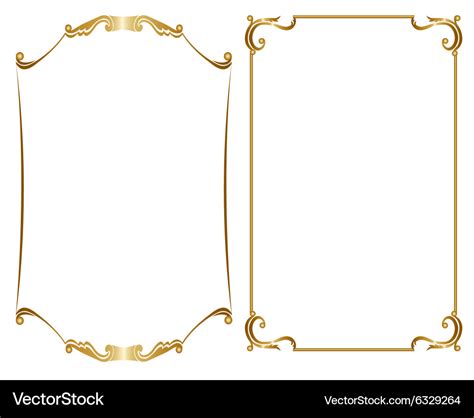 Two gold frame Royalty Free Vector Image - VectorStock