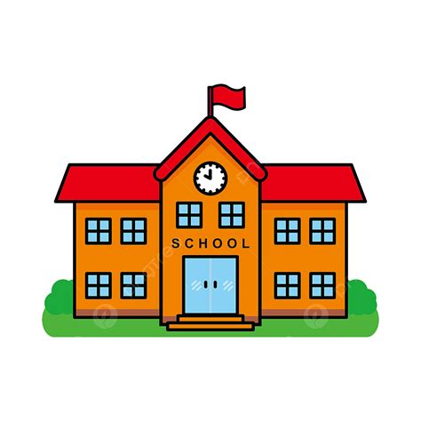 School Buildings Clipart Hd PNG, School Building Vector Illustration ...