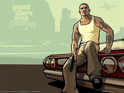 GTA San Andreas illustration, Grand Theft Auto San Andreas, video games ...