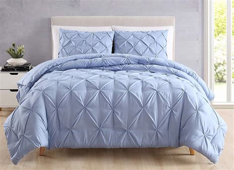 Estellar 3pc Queen Size Comforter Set Pinch Pleat, Pintuck Bedding ...