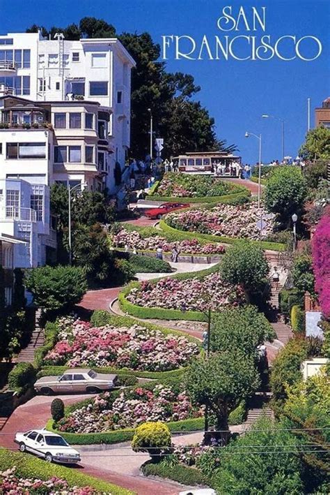 AERIAL VIEW OF LOMBARD STREET, THE MOST CROOKED STREET IN THE WORLD Oh ...