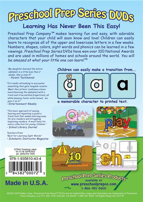 Preschool Prep Series Collection - 10 DVD Boxed Set (Meet the Letters ...