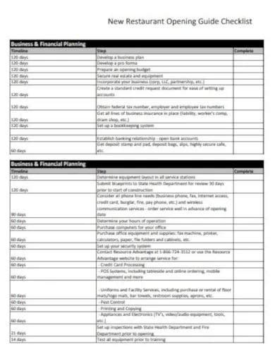 Restaurant Opening Closing Checklist Checklist Morning Checklist ...