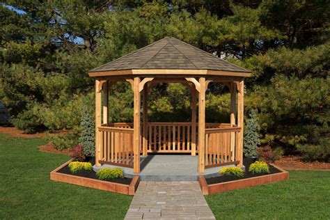 Wooden Octagon Gazebo Kit - Amish-Made by YardCraft