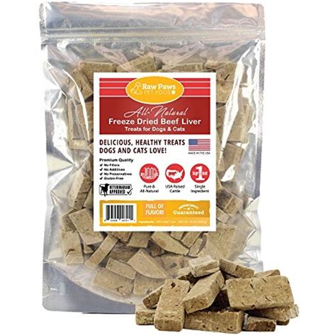 Raw Paws Pet Freeze Dried Beef Liver Dog Treats & Cat Treats, 16-oz ...