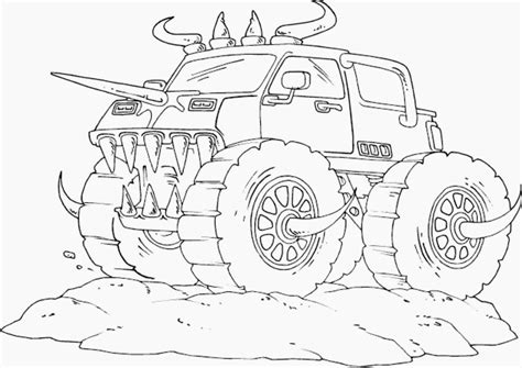 Monster Truck Coloring Pages For Kids - Coloring Home