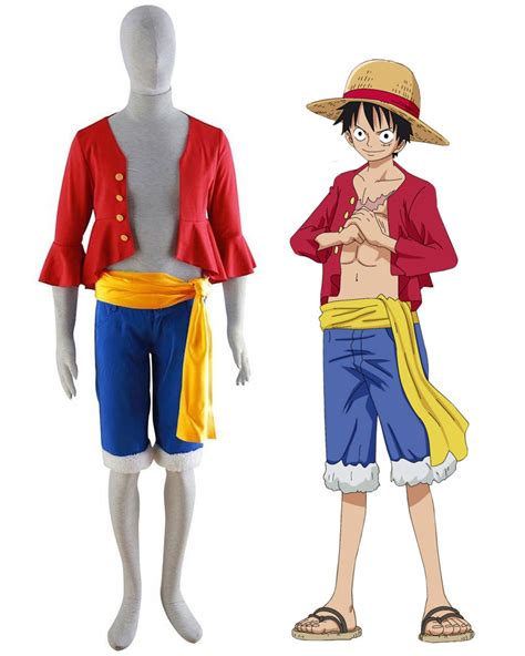 One Piece Monkey D Luffy World Costume Outfits For Halloween & Cosplay ...