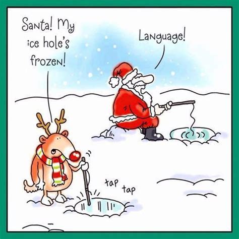 Santa? My ice hole's frozen! LANGUAGE! | Funny christmas cartoons ...