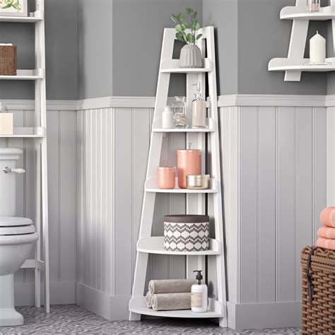 Amery 5-Tier Corner Ladder Shelf | Corner ladder shelf, Bathroom corner ...