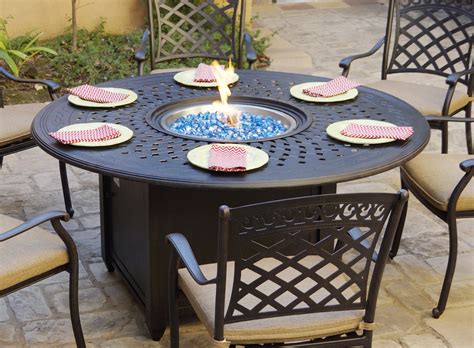 Lark Manor Muskegon 29'' H x 60'' W Aluminum Propane Outdoor Fire Pit ...