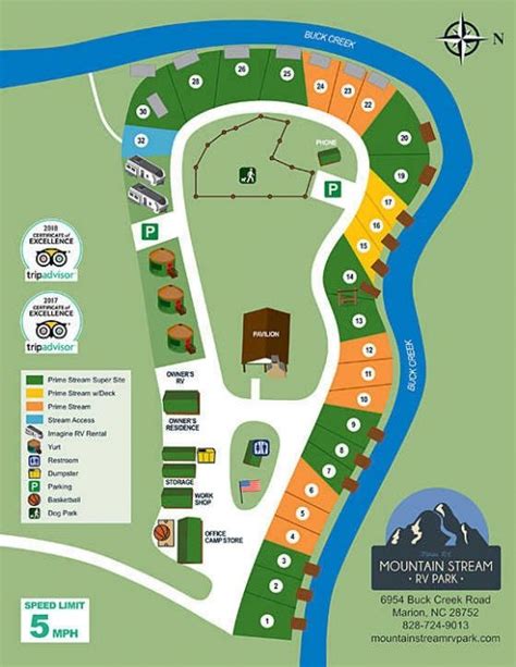 RV Park Site Map | Mountain Stream RV Park | Rv parks, Rv parks and ...