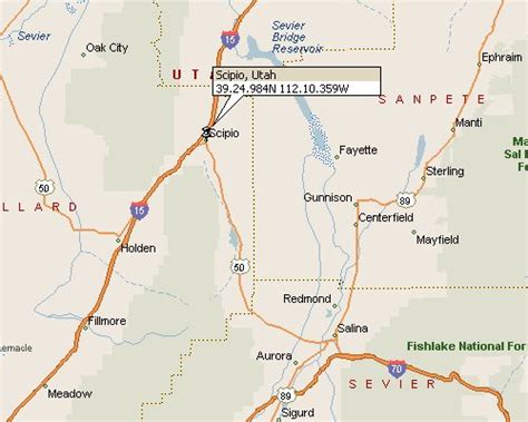 Scipio, Utah Map 1