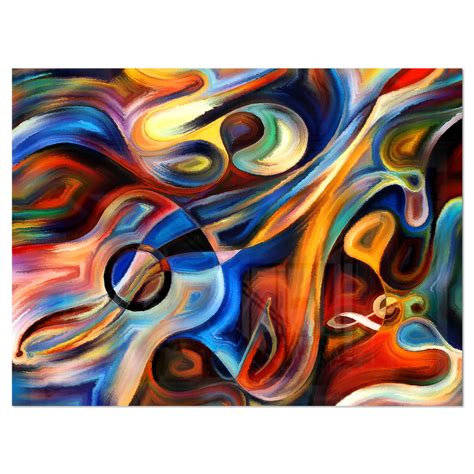 Designart 'Abstract Music and Rhythm ' Abstract Metal Wall Art ...