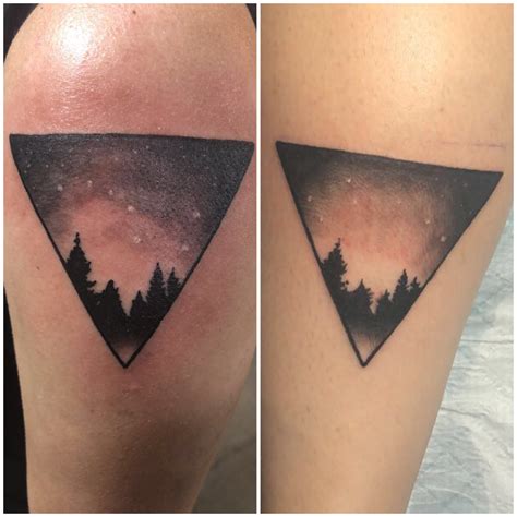 Sister tattoos. Woods, northern lights and big/little dipper. | Big ...