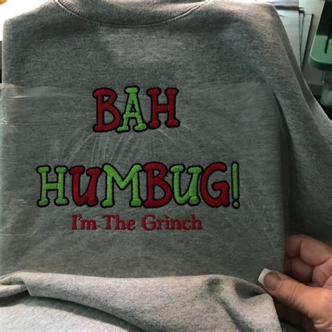 Bah Humbug I'm The Grinch Machine Embroidery Design 5 | Etsy