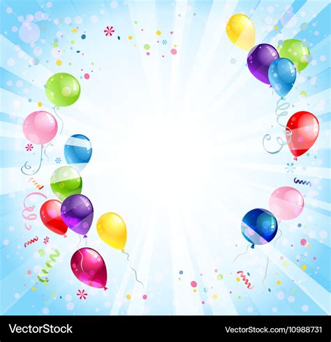 Birthday background with balloons Royalty Free Vector Image