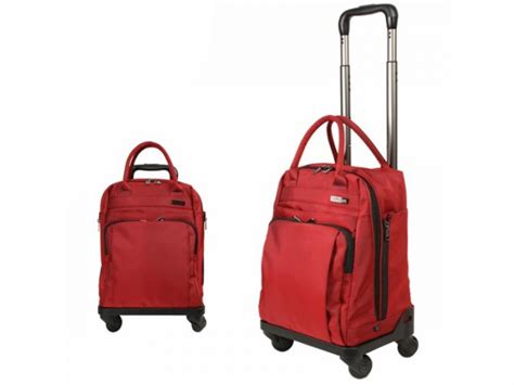 11-inches Waterproof Lightweight Carry-on Wheeled Luggage, Red