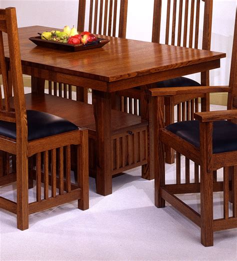 USA Made Mission Style Oak Dining Room Set