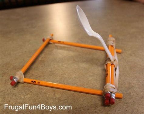 Pencil Catapult. This catapult is built out of unsharpened pencils ...