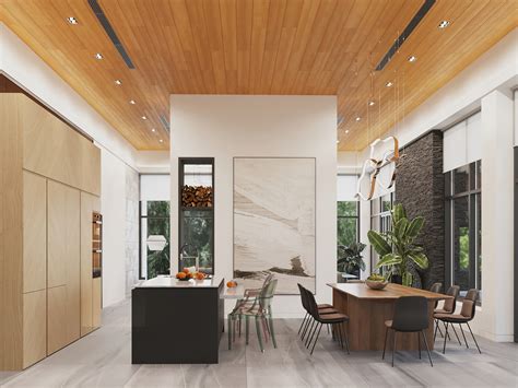 Modern House In The Woods | Interior | CGI :: Behance