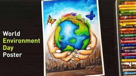 How To Draw World Environment Day Poster, 5th June Oil Pastel | Art ...