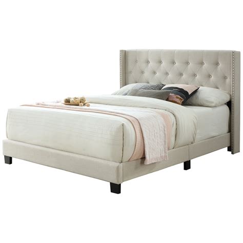 Queen Platform Bed Frame, Modern Upholstered Platform Queen Bed Frame ...