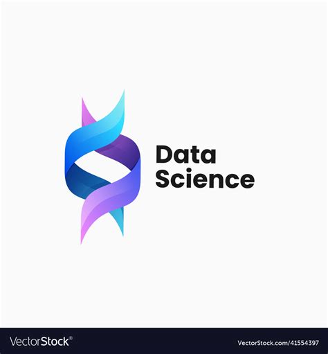 Logo data science gradient colorful style Vector Image