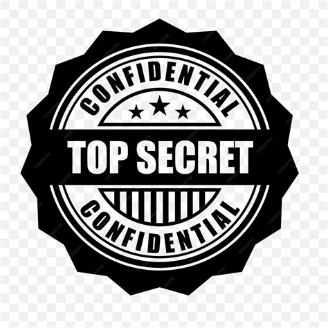 Premium Vector | The top secret logo is a black and white, hd png download