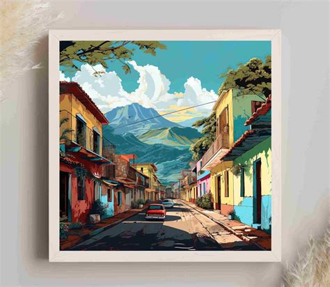 Venezuela Art Painting Venezuelan Town Venezuela Wall Art Venezuela ...