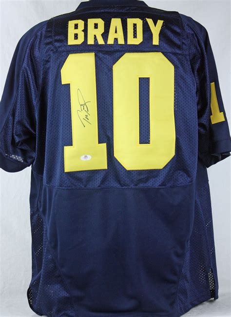 Lot Detail - Tom Brady Signed Michigan Wolverines College Model Jersey