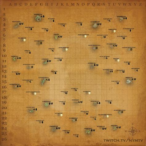 Sea of Thieves Map Shows All Animal Spawns and Fort Locations